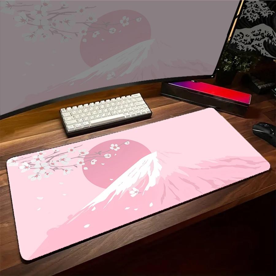 Gamer Mauspads Sakura Love XXL Mauspads Gaming Schreibtischunterlagen HD Druck Große Tischunterlagen PC Gamer Anime Teppich PC Zubehör