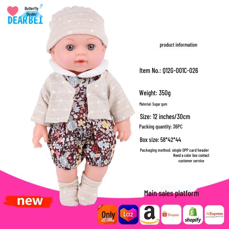 Comforting Reborn Vinyl Baby Doll Toy - Soft Rubber Gift for Children
