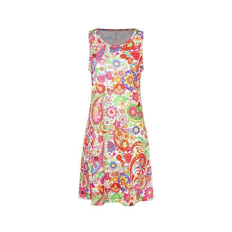 Dress Floral Dress Women'S 2D Digital Printing Factory