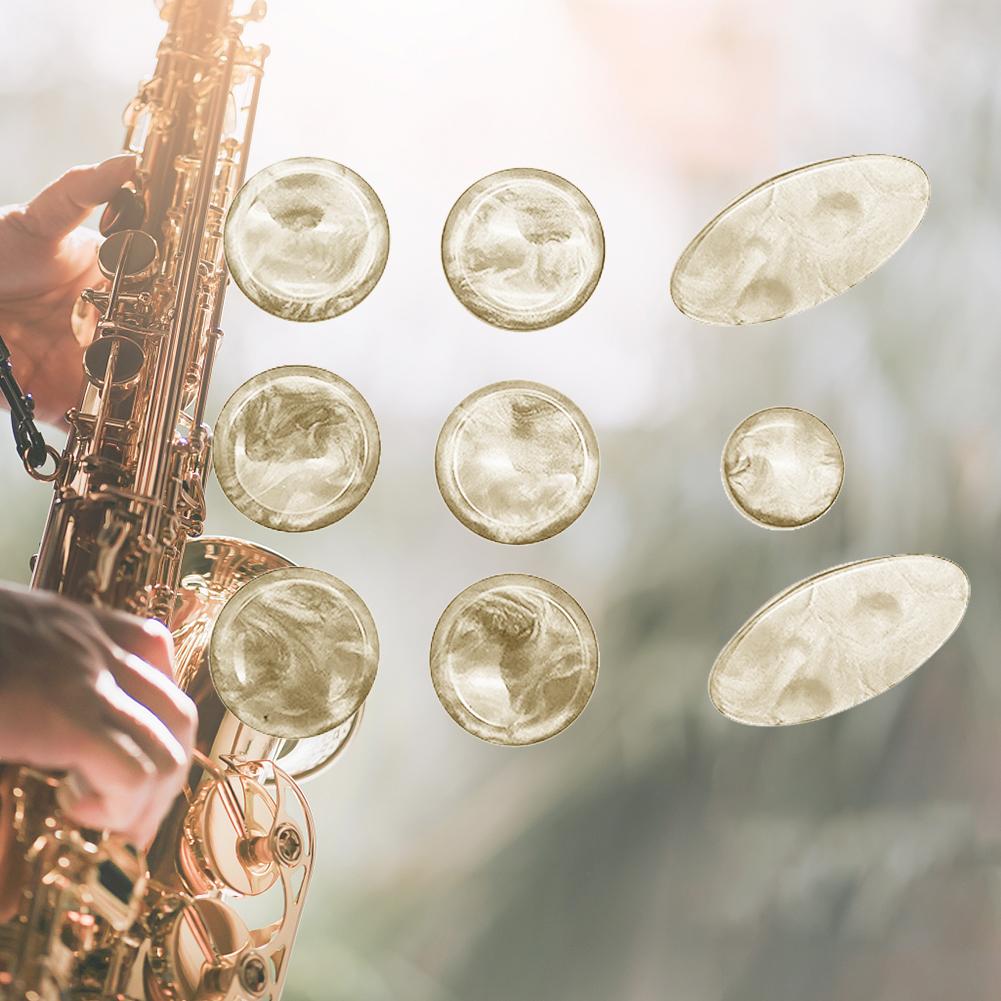 Saxophone Key Buttons Inlays Sax Key Inlays Replacement Pearls Key Buttons Inlays for Alto Tenor Soprano Sax