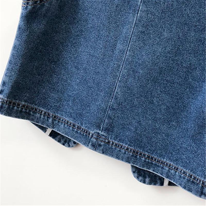 Spring Autumn Retro Women's Short Denim Vest Jacket Single Breasted Korean Slim Casual Jeans Vest Female Waistcoat Tops