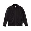 United Athle Men's 7.0 Oz Smooth Raglan Track Jacket, Black/Gloss Black