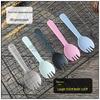ZISIZ Disposable Plastic Cake & Dessert Fork Spoon