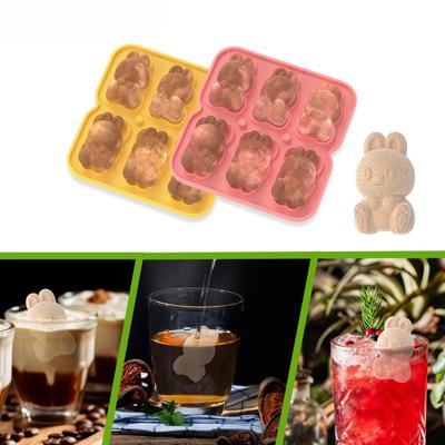 1pcs Rabbit Ice Cube Mold New Cute Cartoon Silicone Environmentally Friendly and Odorless Ice Tray Moldes De Silicona