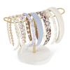 Contemporary Headband Display Stand Wooden Base Scrunchie Holder Space Saving Hair Accessories Organiser for Bedroom