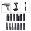 Multifunction 10/13 Piece 6 Point Deep Impact Socket Set for Easy Use in Auto Repairs and Household Assembly Projects