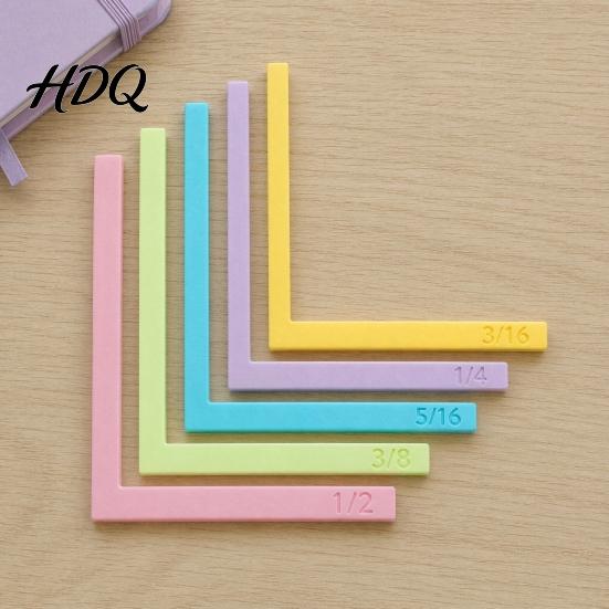 Precision Layering Guide for Scrapbooks 5 Pcs Paper Crafting Alignment Guides with Storage Case Matting Easy-to-read Template Spacers Color-Coded