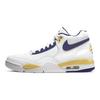 Nike Flight Legacy Slip Resistant Abrasion Resistant Mid top Vintage Basketball Shoes Men's White Blue BQ4212-102(Team626-)