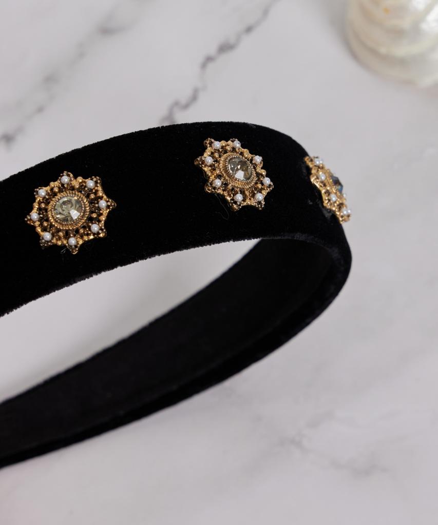 Maia Velvet Antique Hairband