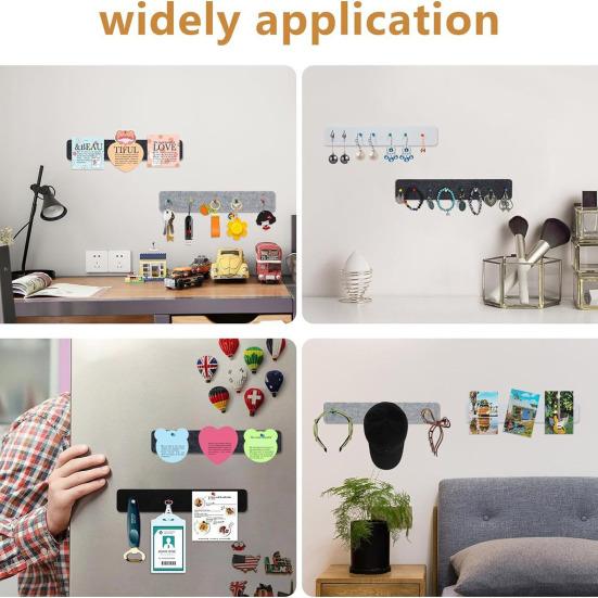 8Pcs Felt Message Strip Self Adhesive DIY Bulletin Board Pin 35 Thumbtacks School Home Wall Decor Stickers