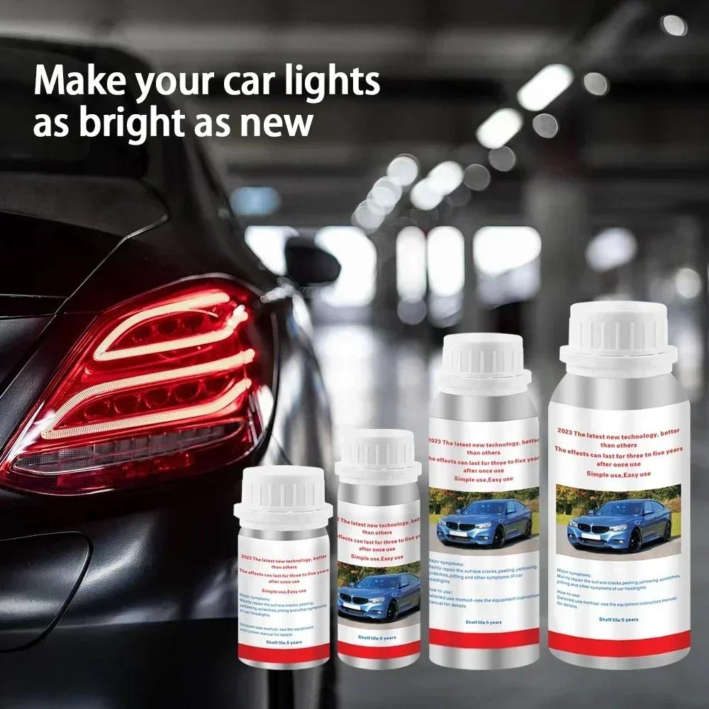 800ml Světlomety Tekutý Polymer Chemická Leštěnka na Světlomety Opravný Fluid Renovace Odstranění Škrábanců Leštění Sada na Světlomety