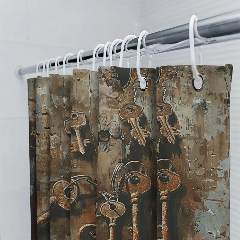 Rustic Keys Shower Curtain | Vintage and Artistic Bathroom Decor