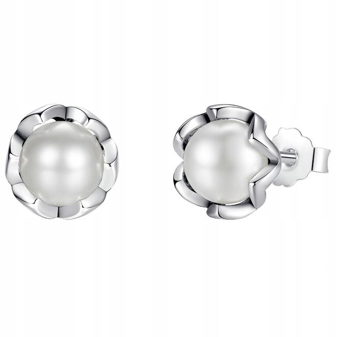 Earrings With A Pearl In A Setting S925 Stud Pearls