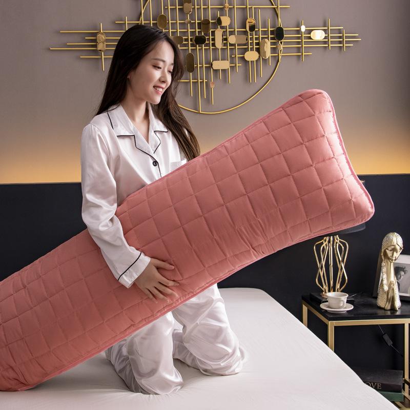 Cotton Padded Long Pillowcase Waterproof Pillowcase for Two People Thickened and Lengthened By 1.2 Meters 1.5M1.8 Household Long Pillowcase