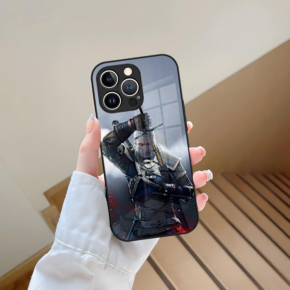 Etui na telefon Szkło hartowane Dla IPhone 13 17 15 16 14 12 11 Pro Max Plus Mini XR XS SE2020 Coque The W-Witcher Wiedzmin