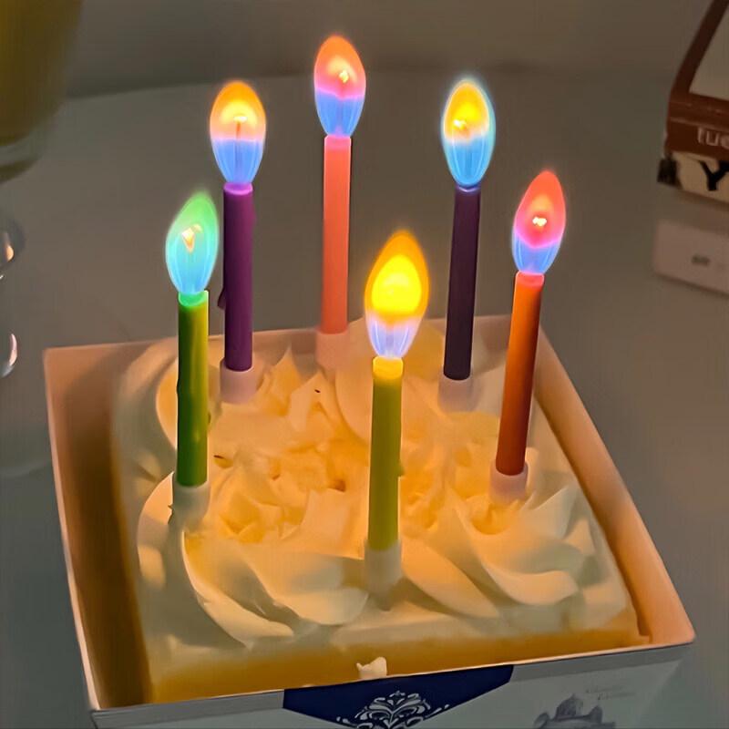 LIEI Colorful Flame Birthday Candle