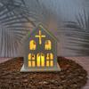 House Candle Holder Silicone Mold 3D Church Candlestick Plaster Mold Gypsum Resin Molds Home Decorations for Christmas