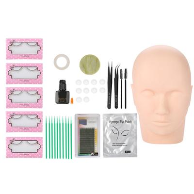 11pcs  Set Eyelashes Extension Kit Grafting False Eyelashes Tweezers Cleaning Rods Glue