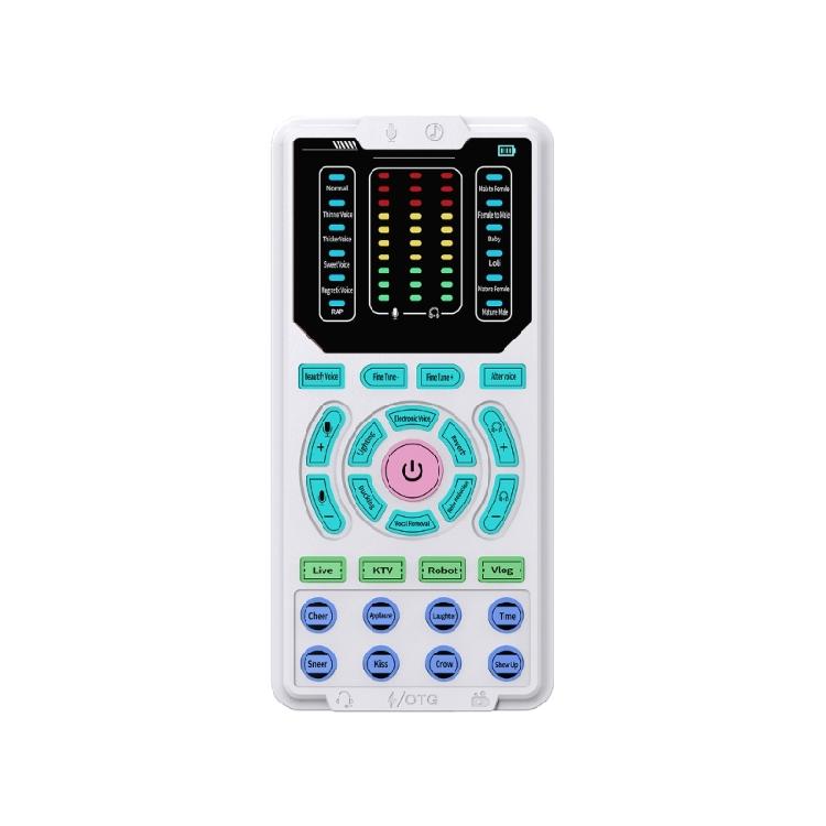 Voice Changer Device With 16 Sound Effect Lighting Handheld Microphone Sound Effects Machine Karaoke Mini Live Broadcast