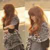Mote Leopardmønster Chiffonskjerf Mykt Elegant Sjal Silkeskjerf Vintage Langt Chiffonsjal Skjerf Kvinner