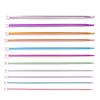 11pc 27cm Fancy Knitting Needles Tool, Diy Sweater Weaving Needle, Colorful Aluminum Crochet Hook Kit, Sewing & Weave Craft Tool