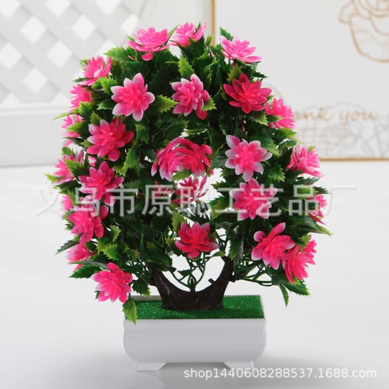 Flower, Small Tree Money TreePlastic FlowerArtificial Plant Set Floral Decoration Artificial Potted Plant Ornaments