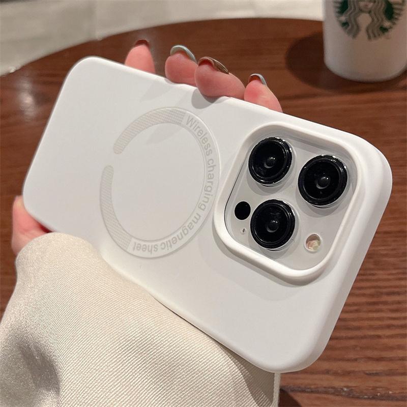 For Magsafe Liquid Silicone Phone Cases For iPhone 16 14 12 13 11 15 Pro Max 16 Plus Shoncproof Magnetic Wireless Charge Cover