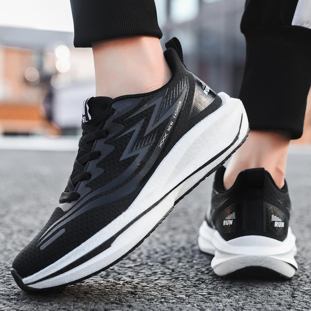 Outdoor-Laufschuhe 22 neue Jugend-Karbonplatten-Stoßdämpfung Sportschuhe atmungsaktiv weiche Sohle Freizeitschuhe