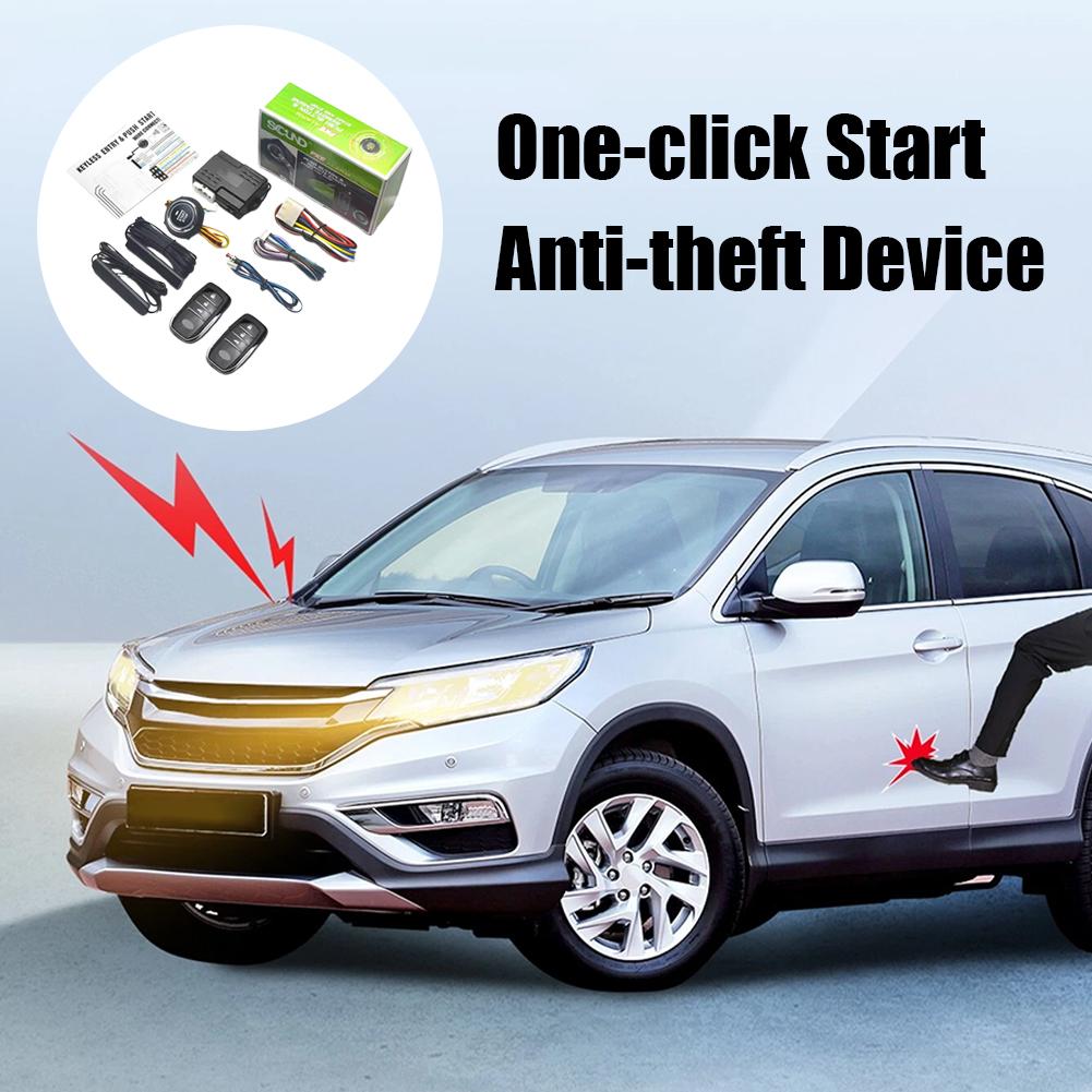 System bezkluczykowy Auto Start Stop Kluczyk Smart Key Zdalny Start przyciskiem Zestaw Systemu Auto Kluczyk do Samochodu Bezkluczykowy Jeden Z Auto S2Y3