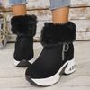 Snow boots for women, winter fur short tube with fleece warm cotton boots with fleece short boots