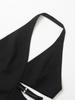 2025 Spring Women's Fashion Halter Neck Top - European & American Versatile Style