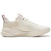 New LiNing Liuyun Cushioning Wear Resistant Low Top Casual Running Shoes Women's Beige AGLU090-2