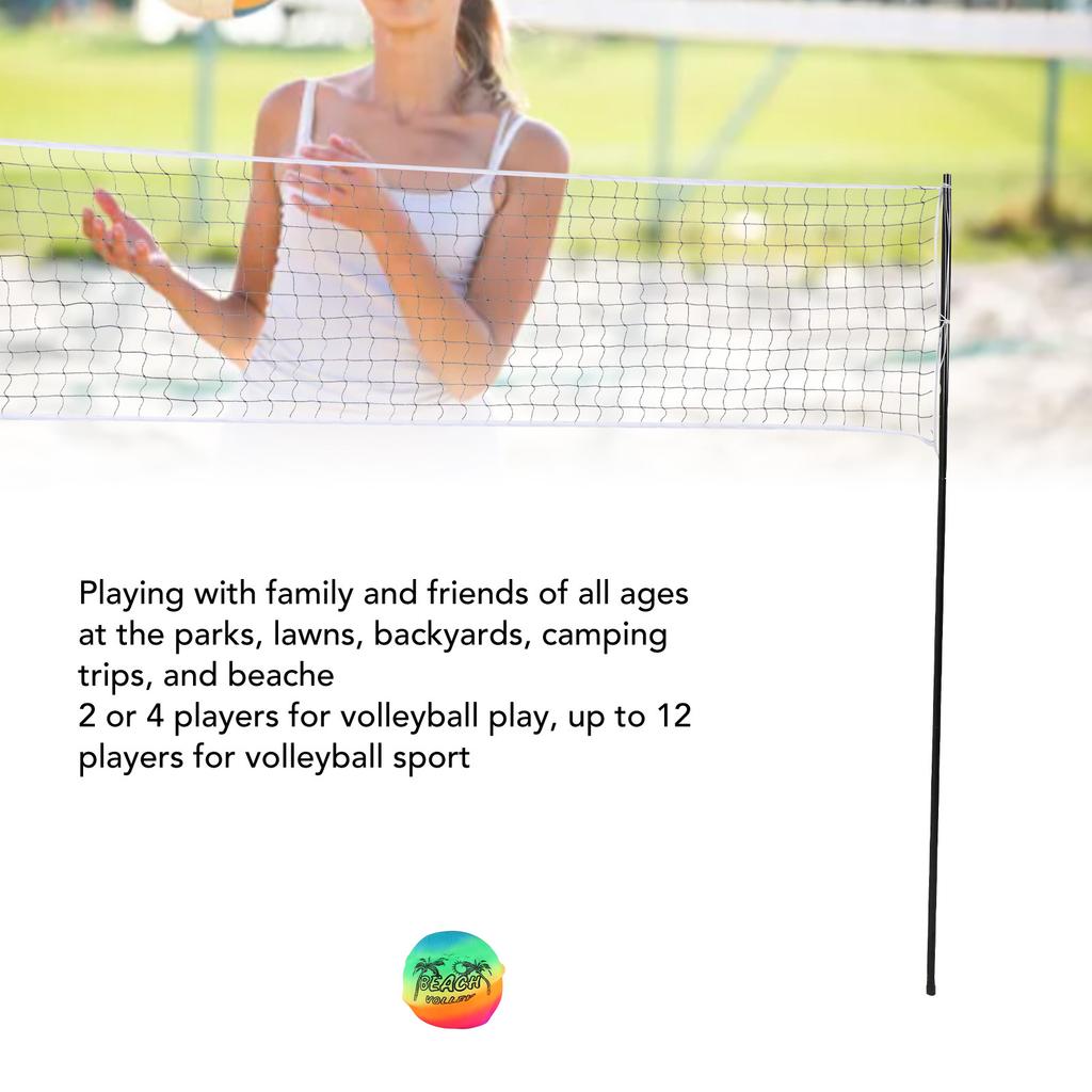 Outdoor Portable Volleyball Net Set System Portable Volleyball Set Professional Complete Net System for Outdoor Beach Backyard