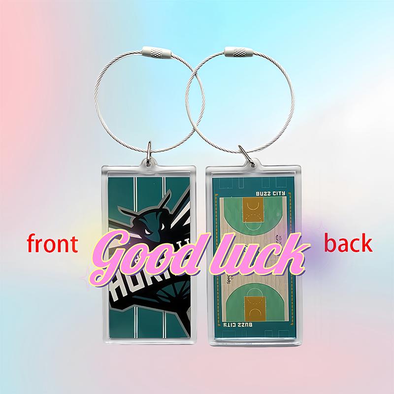 Sports Backpack Handbag Team Keychain Idol Star Basketball Court Keychain