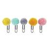 Pastel Wool Pompons Paper Clips 5.5 X 3 Cm 5 Pieces