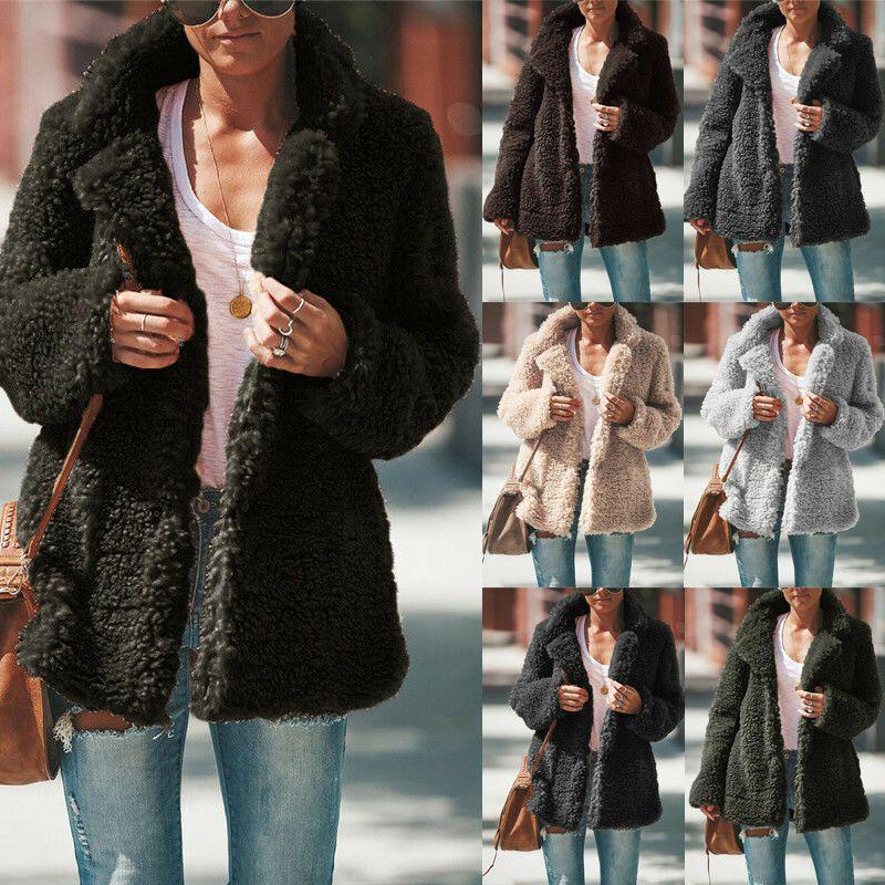 Cozy Women's Winter Bear Fleece Fur Fluffy Coat Jackets For Elegant Styling