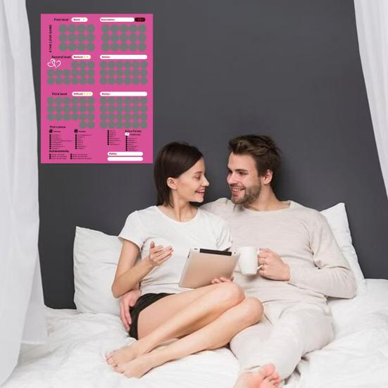 Couples Scratch And Reveal Poster Adults Love Games Scratch Poster with Envelope