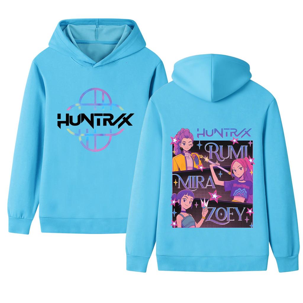 B1225-2 Kids Boys Girls Kpop Rumi Zoey Mira Double-sided Print Long Sleeves Hoodie