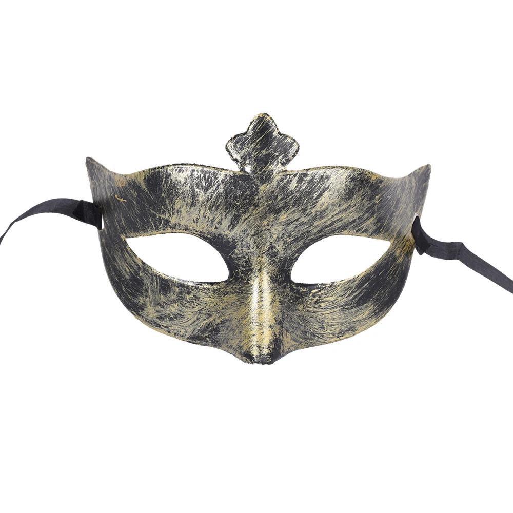 Retro Halloween Mask Antique Silver Gold Half Face Mask For Women Men Carnival Dress Masque Ball Costume Party Props Cosplay
