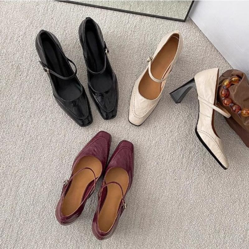 Ultra měkké boty na nízkém podpatku - Nový styl Platformové dámské boty, Čtvercová špička Platformové boty