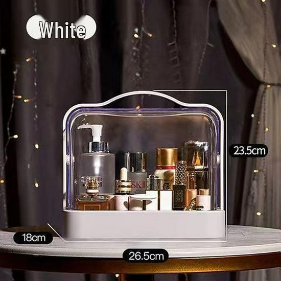 Large Capacity Multi-Layer Cosmetic Organizer: Dustproof Skincare & Lipstick Storage Box with Drawers for Desktop Dressing Tables