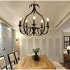 Industrial Retro Five-Head Iron Candle Chandeliers for Living Room, Dining Room  and Bar