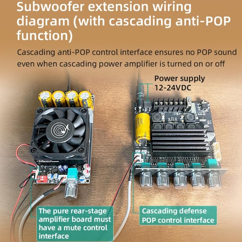 TB21PRO Upgraded 2.1 Channel Wirelsss-Compatible Amplifiers Board With Bass Speaker And Plastic Case
