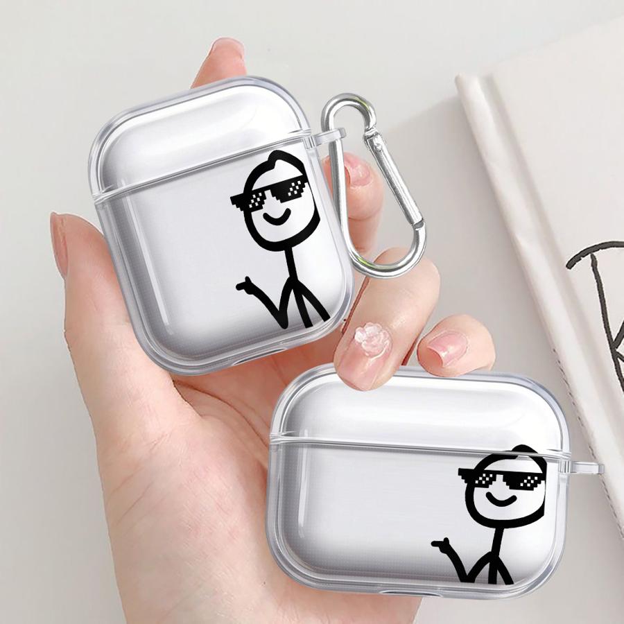 Hülle Für Airpods Pro3 2 3 Pro2 Pro 4 1 Klare Kopfhörerhüllen Abdeckung Cartoon Matchman