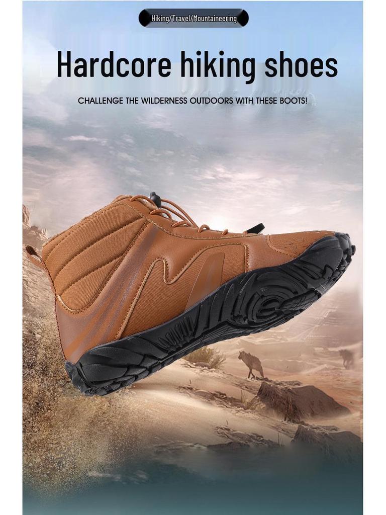 Men's and Women's Mid-Cut Winter Snow Boots - Fashionable, Warm, Plus Velvet Short Boots for Couples