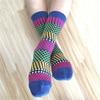 Womens Vintage Winter Soft Warm Thick Cold Knit Wool Socks Geometry Print