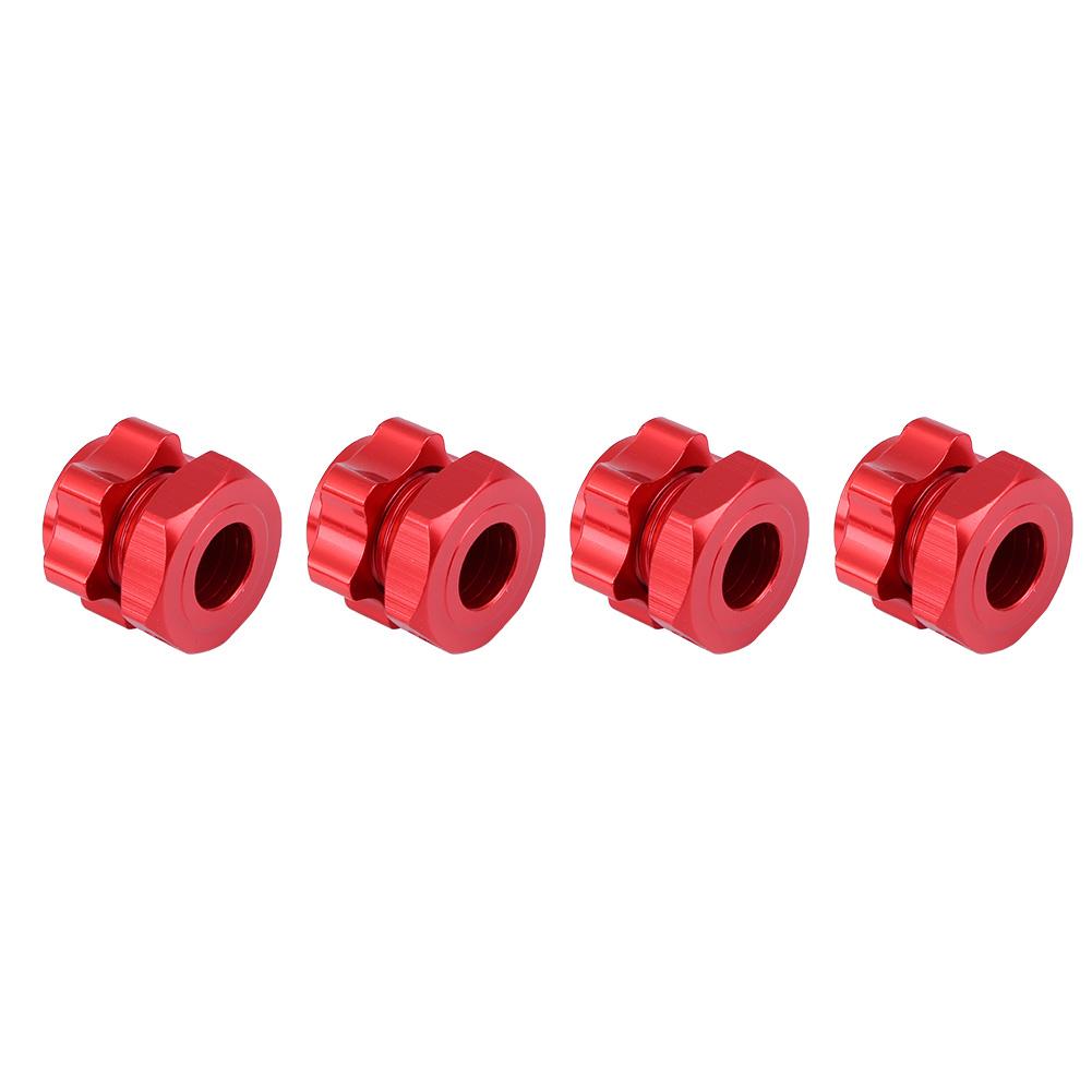 17mm Wheel Hex Hubs Adapter Nut Anti Dust Cover for HSP HOBAO TEAM C 1 8 RC Car (Red)