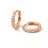 Mariasz Minimalist 5-9mm Copper Dainty Hoop Earrings Classic Crystal Zirconia Small Helix Tragus Gold Color Jewelry for Women