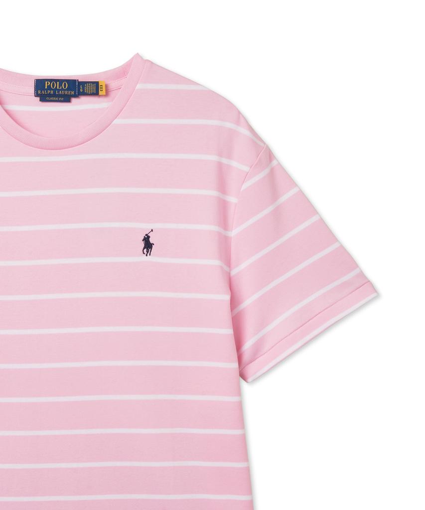 POLO RALPH LAUREN Classic Fit Striped Soft Cotton T-Shirt - Pink