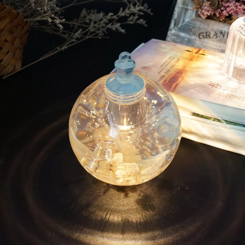 Stripe Oval Bulb Mirror Silicone Mold Pendulum Table Mold Suitable for Epoxy Resin Diy Craft Jewelry Making Home Decor